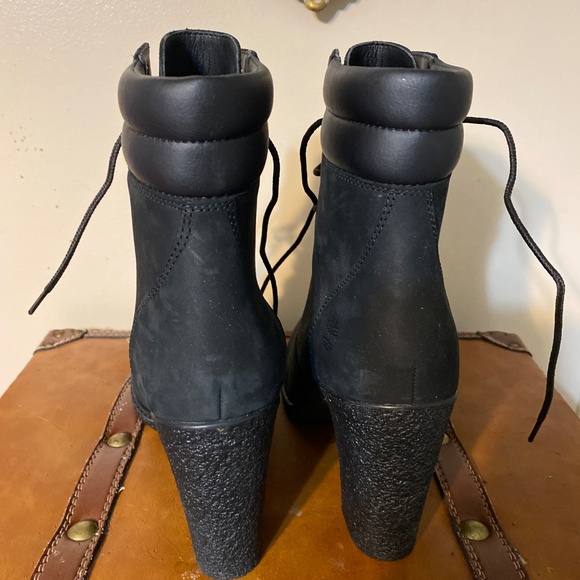 Timberland black unbuckle suede size 9 lace up boots - Picture 4 of 9